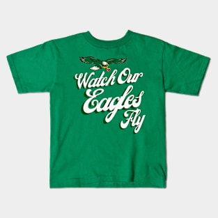 Watch Our Eagles Fly - Majestic Eagle Spirit Kids T-Shirt